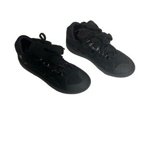 LANVIN PARIS CURB CHUNKY SNEAKERS BLACK IN SIZE 45 eu 23 us
